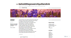 Desktop Screenshot of beholdthepowerofquillandink.wordpress.com