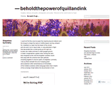 Tablet Screenshot of beholdthepowerofquillandink.wordpress.com