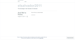 Desktop Screenshot of elsalvador2011.wordpress.com