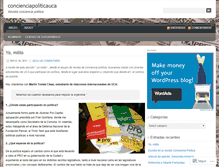 Tablet Screenshot of concienciapoliticauca.wordpress.com