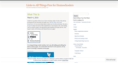 Desktop Screenshot of homeschoolfreestuff.wordpress.com