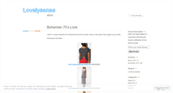 Desktop Screenshot of lovelysense.wordpress.com
