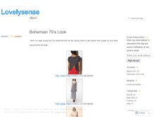 Tablet Screenshot of lovelysense.wordpress.com