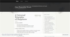 Desktop Screenshot of onepowerfulword.wordpress.com