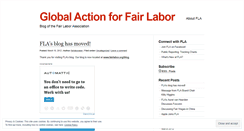 Desktop Screenshot of globalaction4fairlabor.wordpress.com