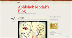 Desktop Screenshot of abhishekmodak.wordpress.com