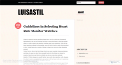 Desktop Screenshot of luisastil.wordpress.com