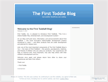 Tablet Screenshot of firsttoddle.wordpress.com