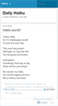 Mobile Screenshot of myhaikutoday.wordpress.com