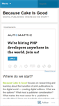 Mobile Screenshot of becausecakeisgood.wordpress.com