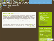 Tablet Screenshot of becausecakeisgood.wordpress.com