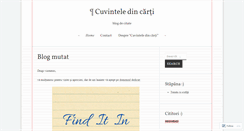 Desktop Screenshot of cuvinteledincarti.wordpress.com
