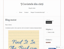 Tablet Screenshot of cuvinteledincarti.wordpress.com
