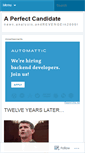 Mobile Screenshot of aperfectcandidate.wordpress.com