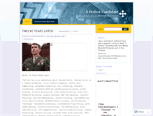 Tablet Screenshot of aperfectcandidate.wordpress.com