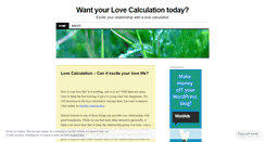 Desktop Screenshot of lovecalculation.wordpress.com