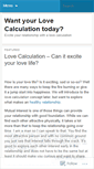 Mobile Screenshot of lovecalculation.wordpress.com