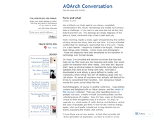 Tablet Screenshot of aoarch.wordpress.com