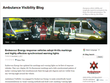 Tablet Screenshot of ambulancevisibilityblog.wordpress.com