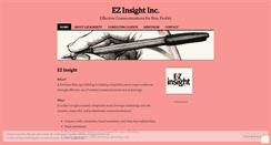 Desktop Screenshot of ezinsight.wordpress.com