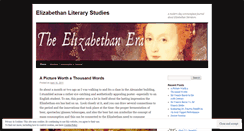 Desktop Screenshot of elizabethanliterarystudies.wordpress.com