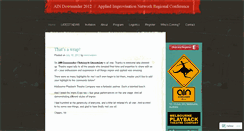 Desktop Screenshot of aindownunder2012.wordpress.com