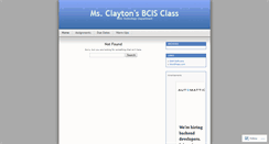 Desktop Screenshot of bcisclayton.wordpress.com