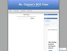 Tablet Screenshot of bcisclayton.wordpress.com
