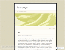 Tablet Screenshot of foxrqegs.wordpress.com