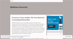 Desktop Screenshot of matthewhenschel.wordpress.com