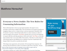 Tablet Screenshot of matthewhenschel.wordpress.com