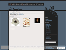 Tablet Screenshot of kristielynnfloraldesigns.wordpress.com