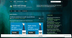Desktop Screenshot of licksandliturgy.wordpress.com