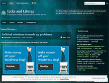Tablet Screenshot of licksandliturgy.wordpress.com