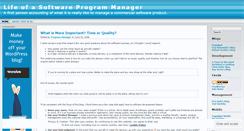 Desktop Screenshot of lifeofaprogrammanager.wordpress.com