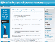 Tablet Screenshot of lifeofaprogrammanager.wordpress.com