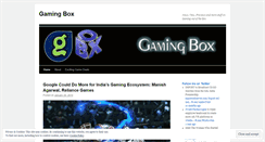 Desktop Screenshot of gamingbox.wordpress.com