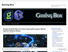 Tablet Screenshot of gamingbox.wordpress.com