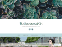 Tablet Screenshot of experimentalgirl.wordpress.com