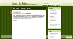 Desktop Screenshot of hungryforbalance.wordpress.com