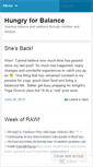 Mobile Screenshot of hungryforbalance.wordpress.com