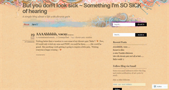 Desktop Screenshot of butshedoesntlooksick.wordpress.com