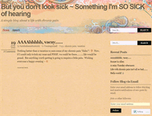Tablet Screenshot of butshedoesntlooksick.wordpress.com