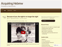 Tablet Screenshot of acquiringhebrew.wordpress.com