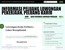 Tablet Screenshot of bloginfokerja.wordpress.com