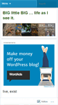 Mobile Screenshot of biglittlebiglife.wordpress.com