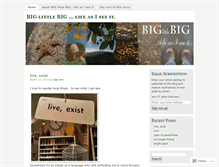 Tablet Screenshot of biglittlebiglife.wordpress.com