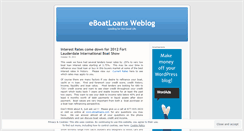 Desktop Screenshot of eboatloans.wordpress.com