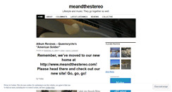 Desktop Screenshot of meandthestereo.wordpress.com