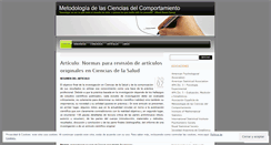 Desktop Screenshot of metodologiacomportamiento.wordpress.com